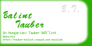 balint tauber business card